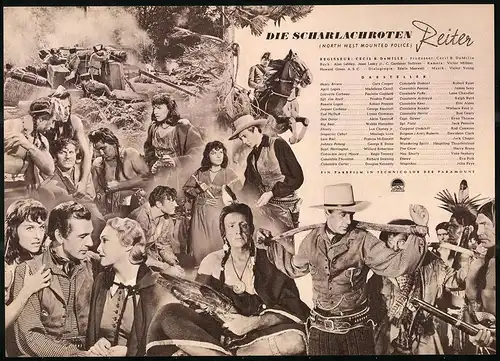 Filmprogramm IFB Nr. 917, Die Scharlachroten Reiter, Gary Cooper, Madelaine Caroll, Regie: Cecil B. DeMille