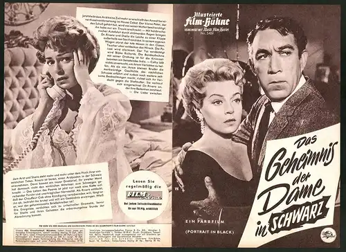 Filmprogramm IFB Nr. 5489, Das Geheimnis der Dame in schwarz, Lana Turner, Anthony Quinn, Regie: Michael Gordon