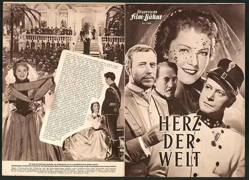 Filmprogramm IFB Nr. 1460, Herz der Welt, Hilde Krahl, Dieter Borsche, Regie: Harald Braun