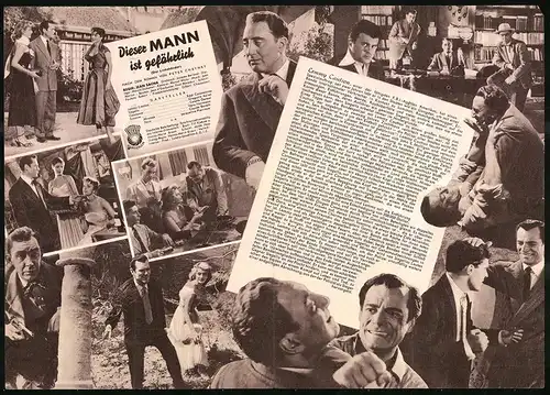 Filmprogramm IFB Nr. 2266, Dieser Mann ist gefährlich, Eddi Constantine, Gregoire Aslan, Regie: Jean Sacha