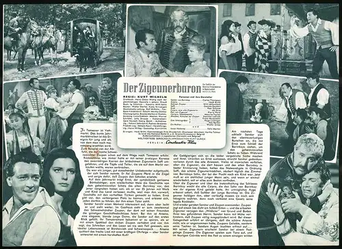 Filmprogramm IFB Nr. 6265, Der Zigeunerbaron, Carlos Thompson, Heidi Brühl, Regie: Kurt Wilhelm
