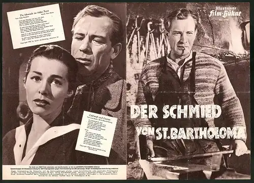 Filmprogramm IFB Nr. 2744, Der Schmied von St. Bartholomä, Viktor Staal, Marianne Koch, Regie: Max Michel