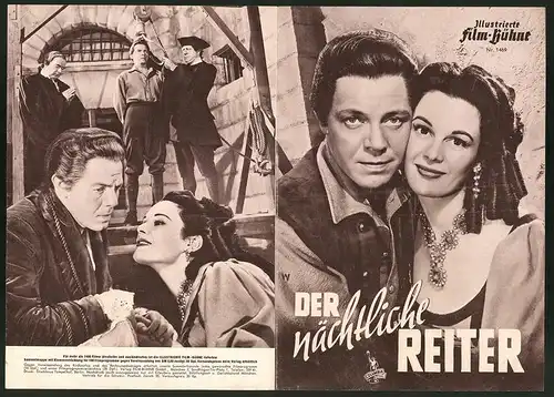 Filmprogramm IFB Nr. 1469, Der nächtliche Reiter, Louis Hayward, Patricia Medina, Regie: Ralph Murphy