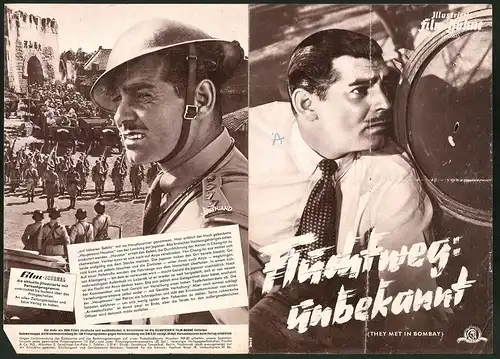 Filmprogramm IFB Nr. 3635, Fluchtweg unbekannt, Clark Gable, Rosalind Russell, Regie: Clarence Brown