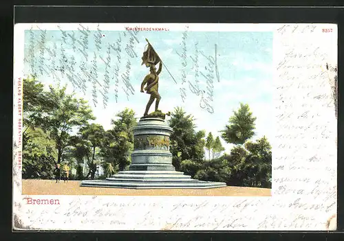AK Bremen, am Kriegerdenkmal