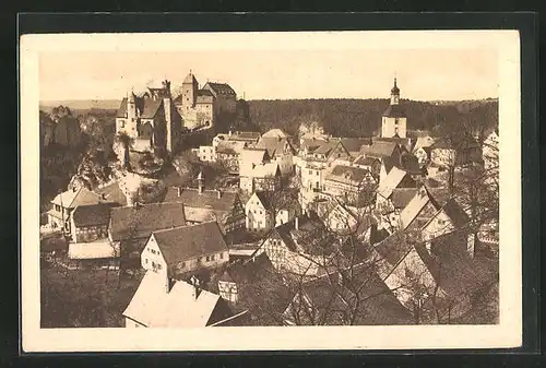AK Hohnstein, Ortspanorama mit Jugendburg