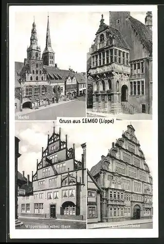 AK Lemgo /Lippe, Wippermann`sches Haus, Hexenbürgermeisterhaus, Markt