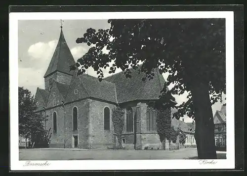 AK Bramsche, Kirche mit Baum