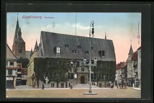 AK Quedlinburg, Rathaus und Kirche