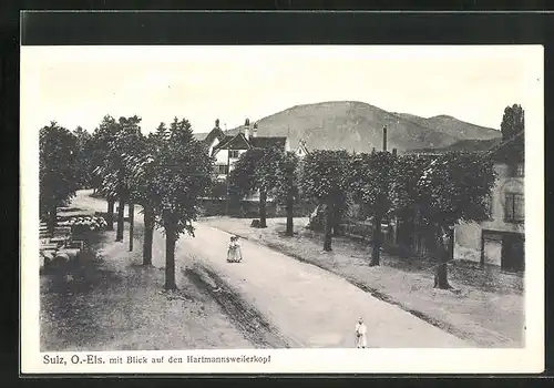 AK Sulz, Ortspartie mit Blick auf den Hartmannsweilerkopf