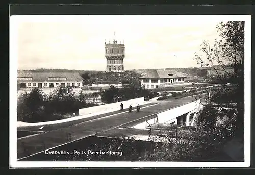 AK Overveen, Prinz Bernhardbrücke & Wasserturm