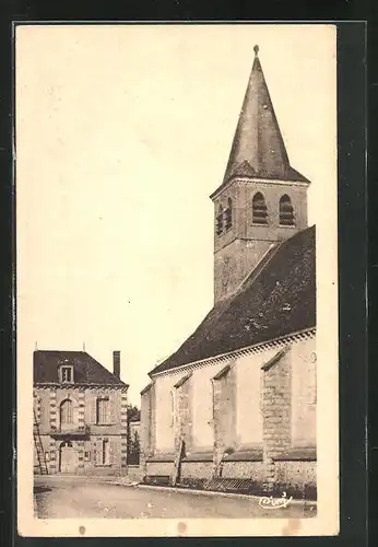 AK Champignelles, Eglise et Mairie