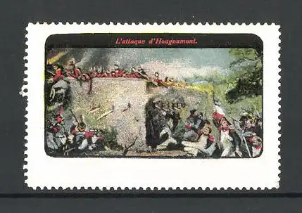 Reklamemarke Befreiungskriege, l'attaque d'Hougoumont