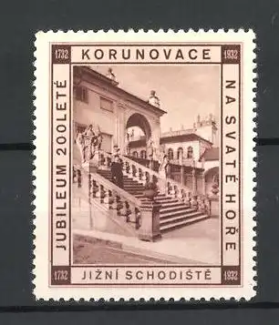 Reklamemarke Szeged, Jizni Schodiste, Jubileum 200 Lete Korunovace na Svaté Hore 1732-1932
