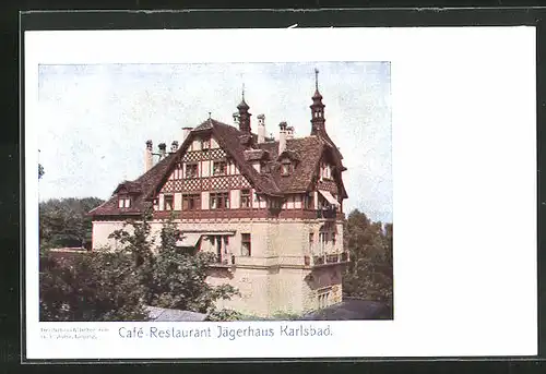 AK Karlsbad, Café-Restaurant Jägerhaus