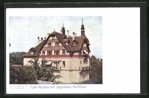 AK Karlsbad, Café-Restaurant Jägerhaus