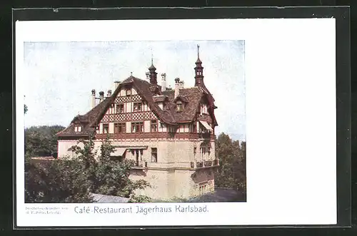 AK Karlsbad, Café-Restaurant Jägerhaus