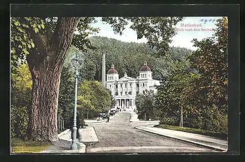 AK Marienbad, Blick nach dem Neubach