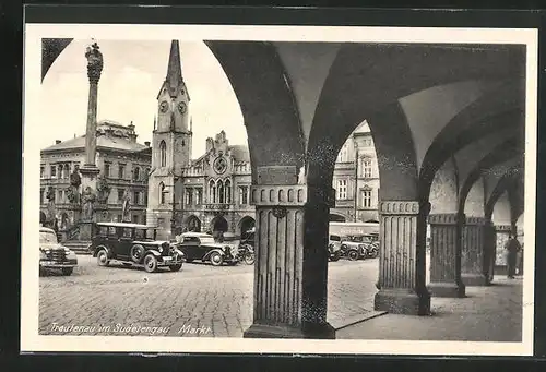 AK Trautenau / Trutnov, Marktplatz