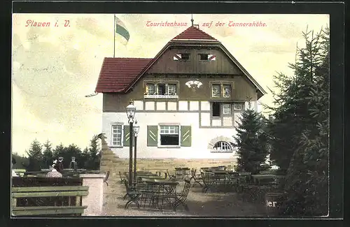 AK Plauen i. V., Gasthaus auf der Tennerahöhe