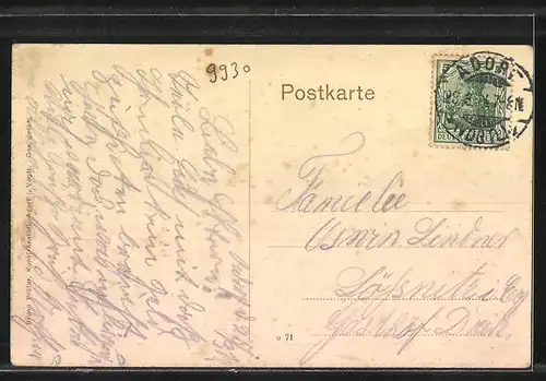 AK Adorf i. V., Marktplatz, Bismarckstrasse, Elsterstrasse und Pfortenberg