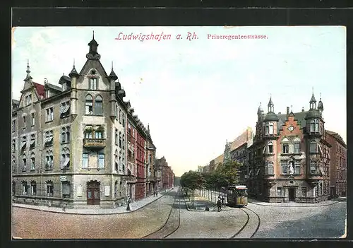 AK Ludwigshafen /Rhein, Prinzregentenstrasse