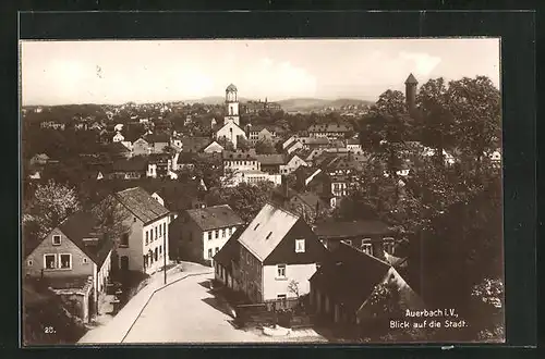 AK Auerbach i. V., Blick auf die Stadt