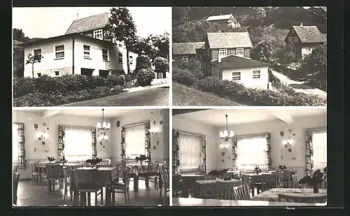 AK Giesshübel / Th. Wald, Gasthaus Waldfrieden, Speisesaal