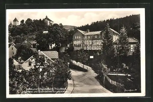 AK Elgersburg / Th. Wald, Schloss und Eisenbahnerholungsheim