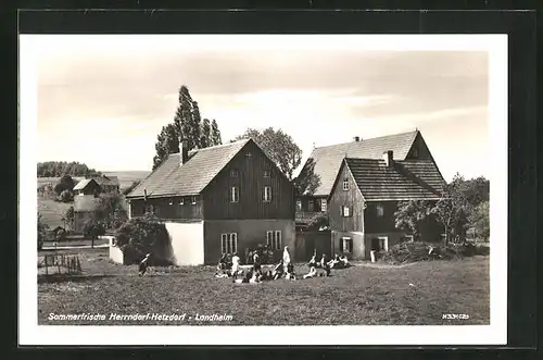 AK Herrndorf-Hetzdorf, Blick zum Landheim