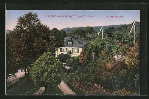 AK St. Egidien, Gasthof Kuhschnappel mit Konzertgarten