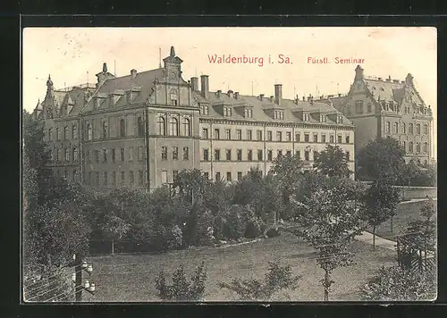 AK Waldenburg i. Sa., Blick auf das Fürstl. Seminar