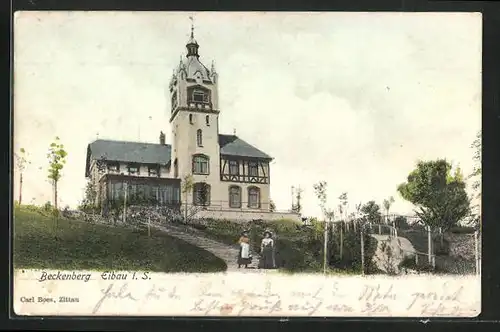 AK Eibau / Sachsen, Kirche auf dem Beckenberg