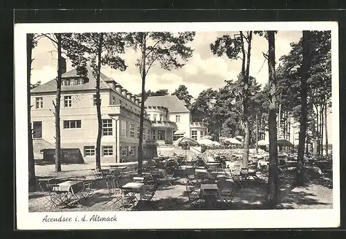 AK Arendsee / Altmark, Gasthaus mit Biergarten