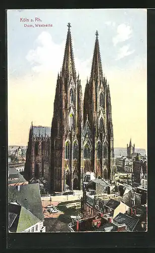 AK Köln a. Rh., Dom, Westseite