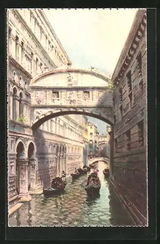 Künstler-AK Venezia, Ponte dei Sospiri