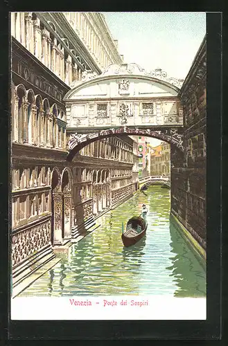 Künstler-AK Venezia, Ponte dei Sospiri