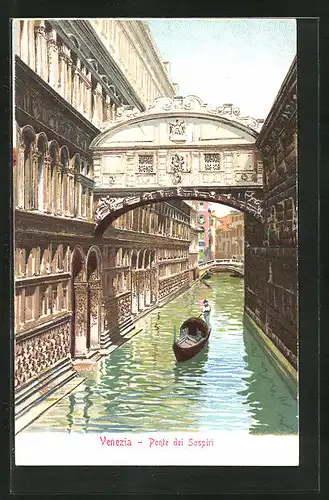 Künstler-AK Venezia, Ponte dei Sospiri