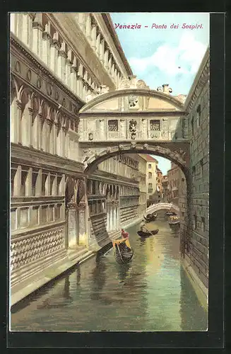 Künstler-AK Venezia, Ponte dei Sospiri