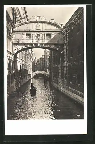 AK Venedig, Seufzerbrücke und Boot