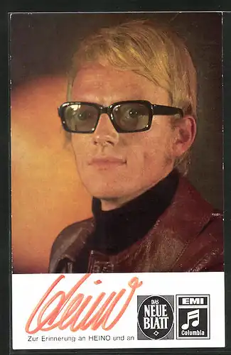 AK Musiker Heino, mit Autograph