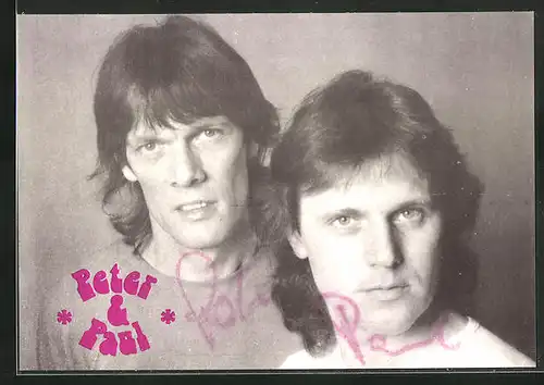 AK Musikerdup Peter & Paul, mit Autograph