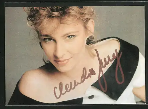 AK Musikerin Claudia Jung, mit Autograph