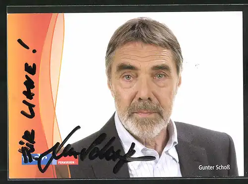 AK Schauspieler Gunther Schoss, mit Autograph