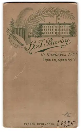 Fotografie H.J. Barby, Frederiksberg, Gl. Kongevej 178A, Ansicht Frederiksberg, Fotostudio Barby, vor. Mutter m. Kind