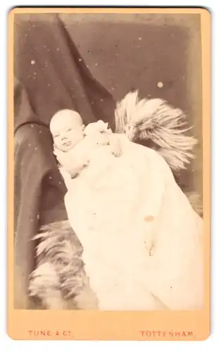 Fotografie Tune & Co., Tottenham, Portrait süsses Baby im langen weissen Kleid