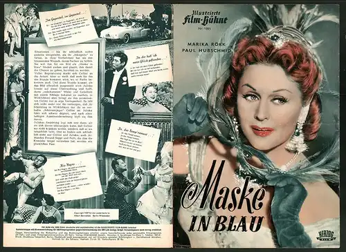Filmprogramm IFB Nr. 1895, Maske in blau, Marika Rökk, Paul Hubschmid, Regie: Georg Jacoby
