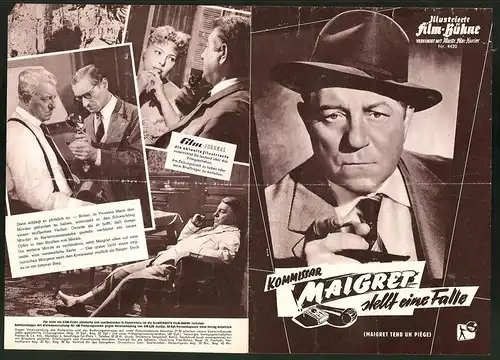 Filmprogramm IFB Nr. 4420, Kommissar Maigret stellt eine Falle, Jean Gabin, Jean Desailly, Regie: Jean Delannoy