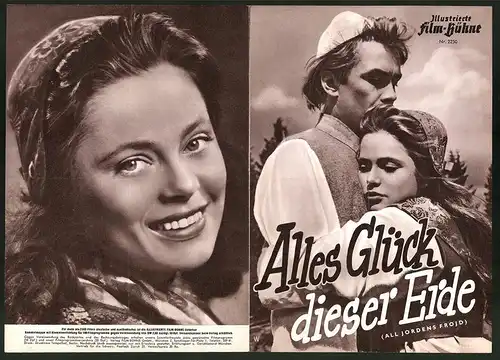 Filmprogramm IFB Nr. 2250, Alles Glück dieser Erde, Ulla Jacobsson, Birger Malmsten, Regie: Rolf Husberg