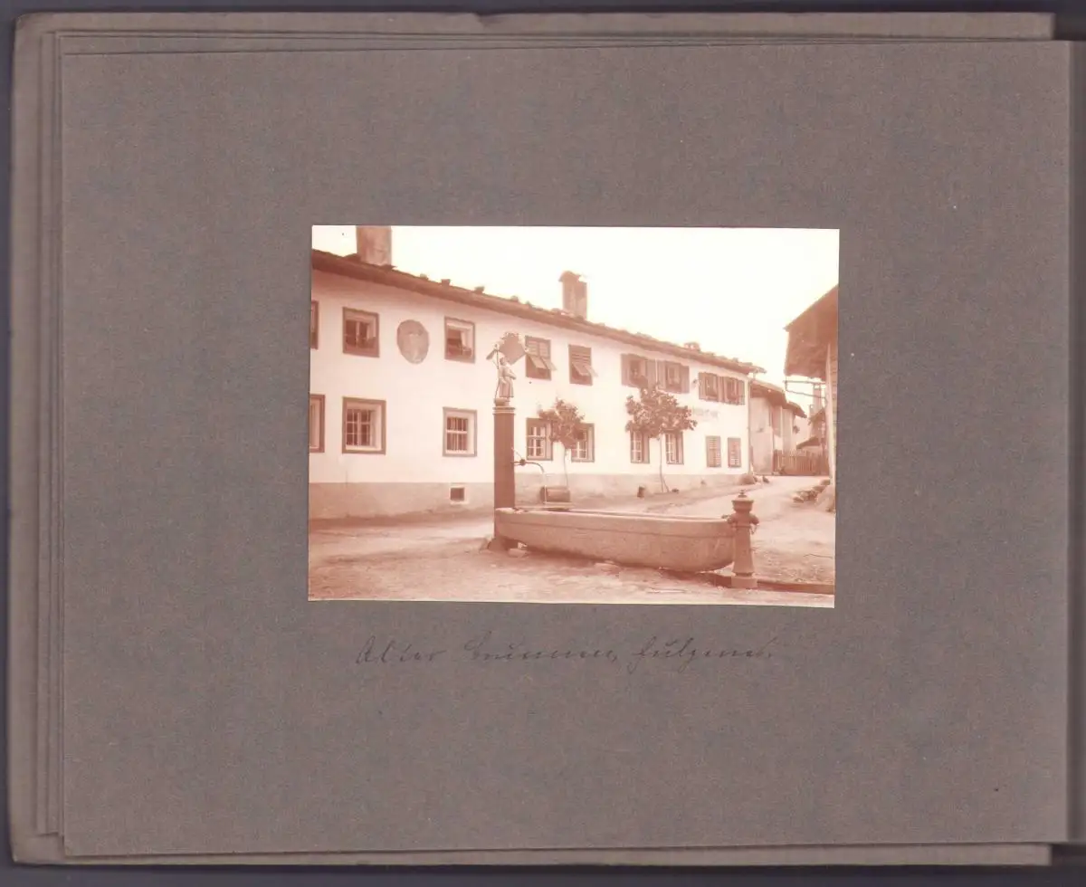 Fotoalbum 36 Fotografien Österreich-Tirol 1925, Ansicht Neustift, Einheimische in Tracht, Alpenpanorama, Berg-Massiv 2